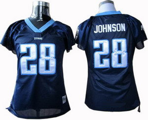 WOMEN Tennessee Titans 28 Chris Johnson Jerseys Dark