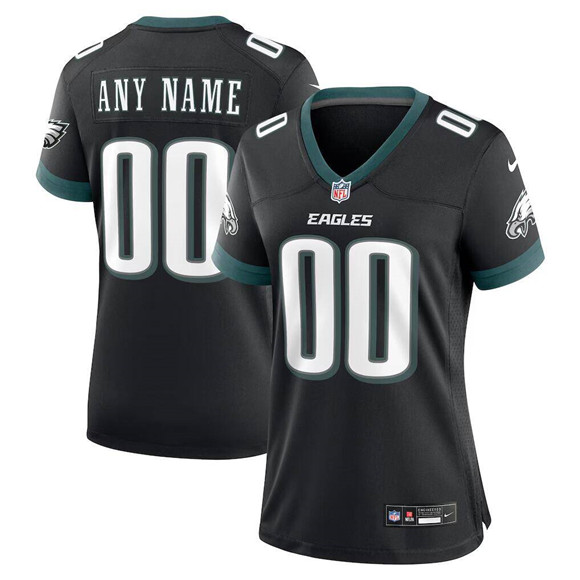 Women's Philadelphia Eagles Active Player Custom New Black Stitched Game Jersey(Run Small) Women's Philadelphia Eagles Active Player Custom New Black Stitched Game Jersey(Run Small)