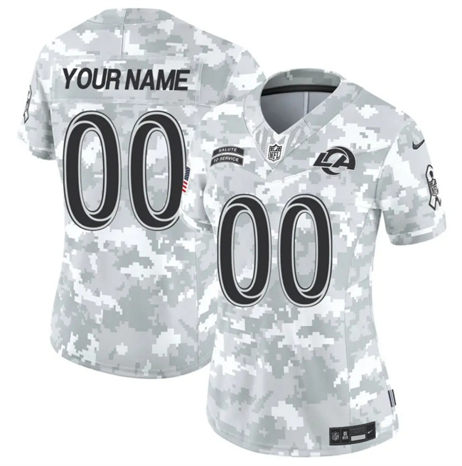 Women's Los Angeles Rams Active Player Custom 2024 F.U.S.E Arctic Camo Salute To Service Limited Stitched Football Jersey(Run Small) Women's Los Angeles Rams Active Player Custom 2024 F.U.S.E Arctic Camo Salute To Service Limited Stitched Football Jersey(Run Small)