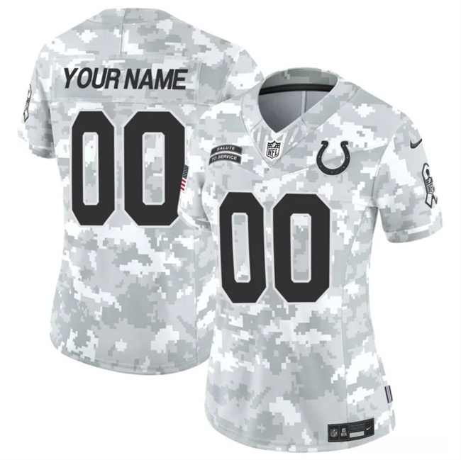 Women's Indianapolis Colts Active Player Custom 2024 F.U.S.E Arctic Camo Salute To Service Limited Stitched Jersey(Run Small) Women's Indianapolis Colts Active Player Custom 2024 F.U.S.E Arctic Camo Salute To Service Limited Stitched Jersey(Run Small)