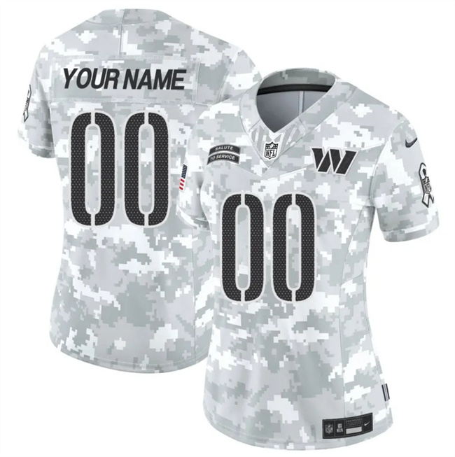 Women's Washington Commanders Active Player Custom 2024 F.U.S.E Arctic Camo Salute To Service(Run Small) Women's Washington Commanders Active Player Custom 2024 F.U.S.E Arctic Camo Salute To Service(Run Small)
