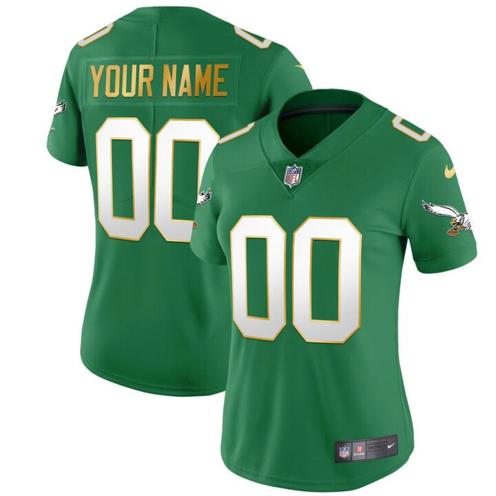 Customized Women's Philadelphia Eagles Vapor Untouchable Limited green Jerseys Customized Women's Philadelphia Eagles Vapor Untouchable Limited green Jerseys