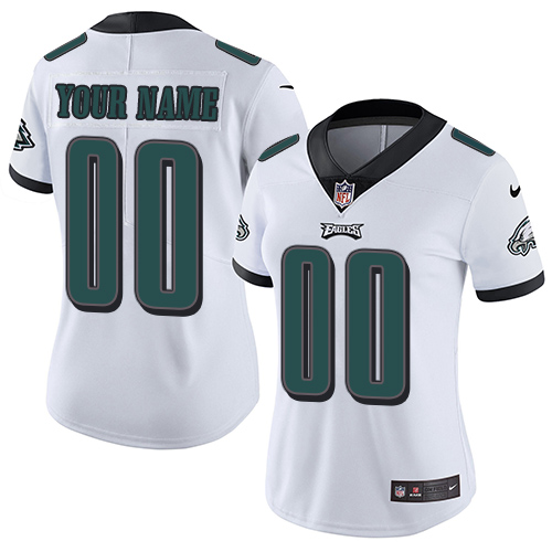 Nike NFL Philadelphia Eagles Vapor Untouchable Customized Limited White Road Women's Jersey Nike NFL Philadelphia Eagles Vapor Untouchable Customized Limited White Road Women's Jersey