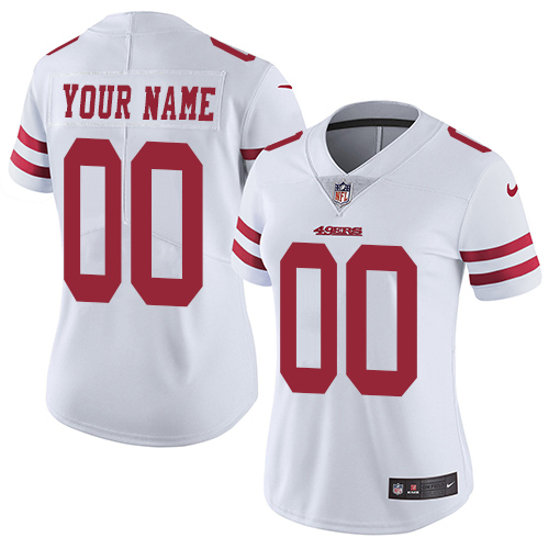 Nike NFL San Francisco 49ers Vapor Untouchable Customized Elite White Road Women's Jersey Nike NFL San Francisco 49ers Vapor Untouchable Customized Elite White Road Women's Jersey