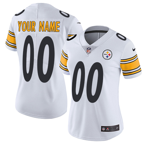 Nike NFL Pittsburgh Steelers Vapor Untouchable Customized Elite White Road Women's Jersey Nike NFL Pittsburgh Steelers Vapor Untouchable Customized Elite White Road Women's Jersey