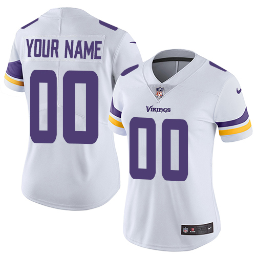 Nike NFL Minnesota Vikings Vapor Untouchable Customized Elite White Road Women's Jersey Nike NFL Minnesota Vikings Vapor Untouchable Customized Elite White Road Women's Jersey
