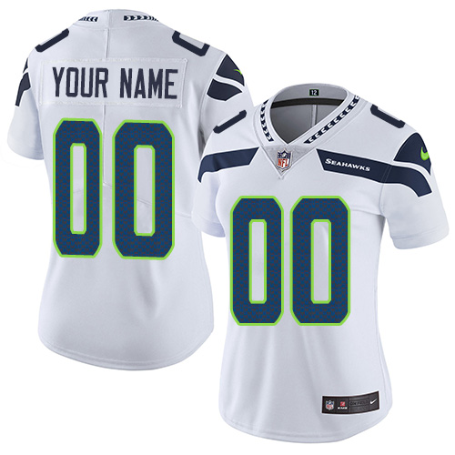 Nike NFL Seattle Seahawks Vapor Untouchable Customized Elite White Road Women's Jersey Nike NFL Seattle Seahawks Vapor Untouchable Customized Elite White Road Women's Jersey