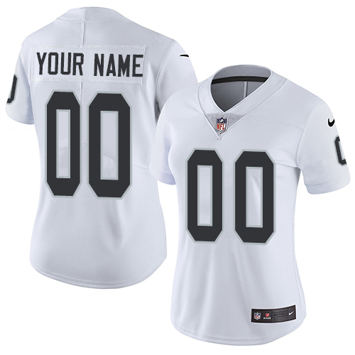 Nike NFL Oakland Raiders Vapor Untouchable Customized Elite White Road Women's Jersey Nike NFL Oakland Raiders Vapor Untouchable Customized Elite White Road Women's Jersey