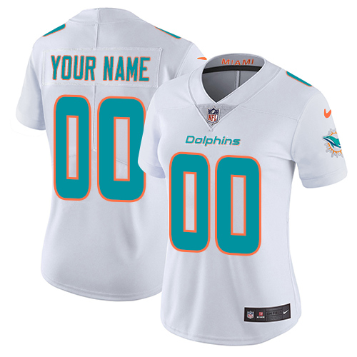 Nike NFL Miami Dolphins Vapor Untouchable Customized Elite White Road Women's Jersey Nike NFL Miami Dolphins Vapor Untouchable Customized Elite White Road Women's Jersey