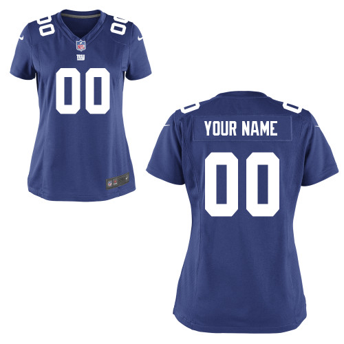 Women's Nike New York Giants Customized Game Team Color Jersey Women's Nike New York Giants Customized Game Team Color Jersey