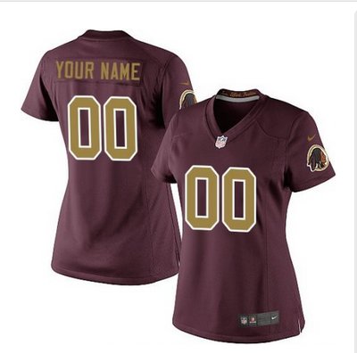 Women's Nike Washington Redskins Customized Elite RedGold Number Alternate 80TH Anniversary NFL Jersey Women's Nike Washington Redskins Customized Elite RedGold Number Alternate 80TH Anniversary NFL Jersey