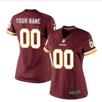 Women's Nike Washington Redskins Customized Limited Burgundy Red Team Color NFL Jersey Women's Nike Washington Redskins Customized Limited Burgundy Red Team Color NFL Jersey