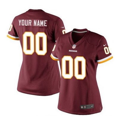Women's Nike Washington Redskins Customized Elite Burgundy Red Team Color NFL Jersey Women's Nike Washington Redskins Customized Elite Burgundy Red Team Color NFL Jersey