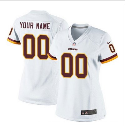 Women's Nike Washington Redskins Customized Elite White NFL Jersey Women's Nike Washington Redskins Customized Elite White NFL Jersey