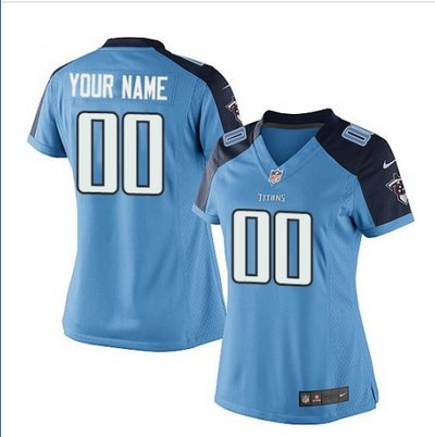 Women's Nike Tennessee Titans Customized Limited Light Blue Team Color NFL Jersey Women's Nike Tennessee Titans Customized Limited Light Blue Team Color NFL Jersey
