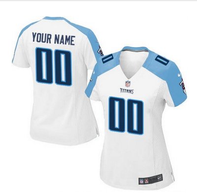 Women's Nike Tennessee Titans Customized Limited White NFL Jersey Women's Nike Tennessee Titans Customized Limited White NFL Jersey