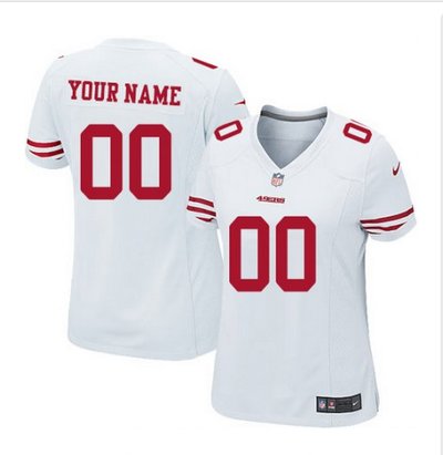 Women's Nike San Francisco 49ers Customized Elite White NFL Jersey Women's Nike San Francisco 49ers Customized Elite White NFL Jersey