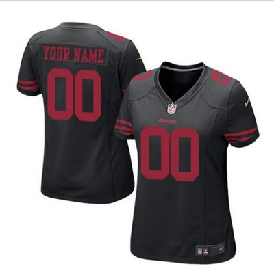 Women's Nike San Francisco 49ers Customized Elite Black NFL Jersey Women's Nike San Francisco 49ers Customized Elite Black NFL Jersey