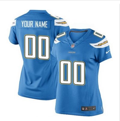 Women's Nike San Diego Chargers Customized Limited Electric Blue Alternate NFL Jersey Women's Nike San Diego Chargers Customized Limited Electric Blue Alternate NFL Jersey