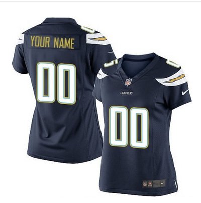 Women's Nike San Diego Chargers Customized Elite Navy Blue Team Color NFL Jersey Women's Nike San Diego Chargers Customized Elite Navy Blue Team Color NFL Jersey