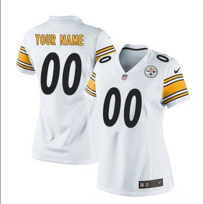 Women's Nike Pittsburgh Steelers Customized Limited White NFL Jersey Women's Nike Pittsburgh Steelers Customized Limited White NFL Jersey