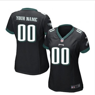Women's Nike Philadelphia Eagles Customized Elite Black Alternate NFL Jersey Women's Nike Philadelphia Eagles Customized Elite Black Alternate NFL Jersey