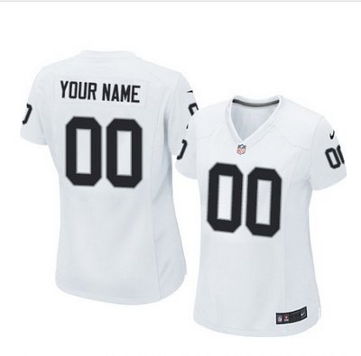 Women's Nike Oakland Raiders Customized Limited White NFL Jersey Women's Nike Oakland Raiders Customized Limited White NFL Jersey