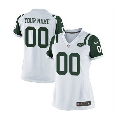 Women's Nike New York Jets Customized Elite White NFL Jersey Women's Nike New York Jets Customized Elite White NFL Jersey