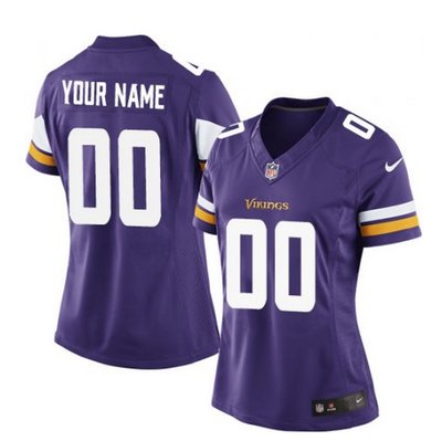 Women's Nike Minnesota Vikings Customized Limited Purple Team Color NFL Jersey Women's Nike Minnesota Vikings Customized Limited Purple Team Color NFL Jersey