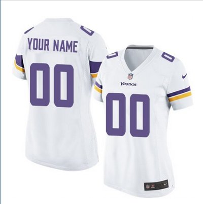 Women's Nike Minnesota Vikings Customized Elite White NFL Jersey