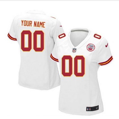 Women's Nike Kansas City Chiefs Customized Limited White NFL Jersey Women's Nike Kansas City Chiefs Customized Limited White NFL Jersey