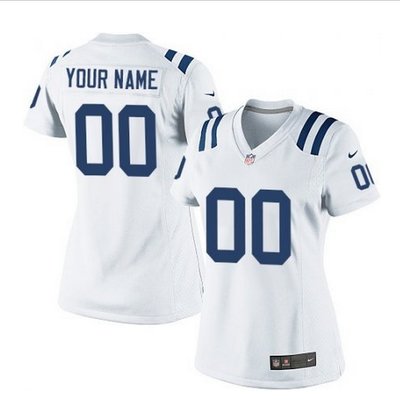 Women's Nike Indianapolis Colts Customized Elite White NFL Jersey Women's Nike Indianapolis Colts Customized Elite White NFL Jersey