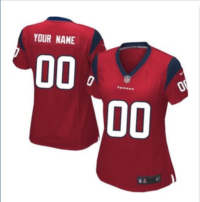 Women's Nike Houston Texans Customized Elite Red Alternate NFL Jersey Women's Nike Houston Texans Customized Elite Red Alternate NFL Jersey