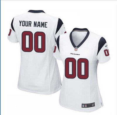 Women's Nike Houston Texans Customized Limited White NFL Jersey