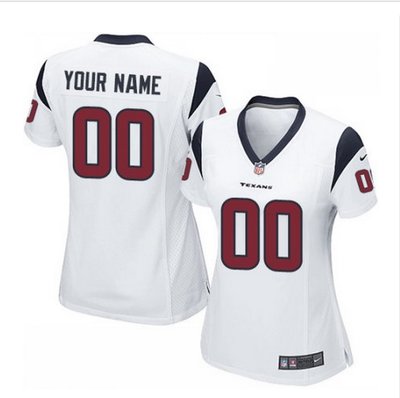 Women's Nike Houston Texans Customized Elite White NFL Jersey Women's Nike Houston Texans Customized Elite White NFL Jersey