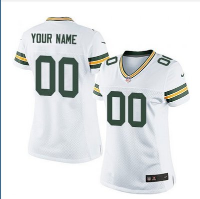 Women's Nike Green Bay Packers Customized Elite White NFL Jersey Women's Nike Green Bay Packers Customized Elite White NFL Jersey
