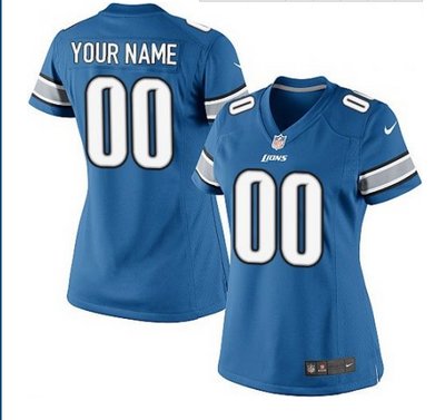 Women's Nike Detroit Lions Customized Limited Light Blue Team Color NFL Jersey Women's Nike Detroit Lions Customized Limited Light Blue Team Color NFL Jersey