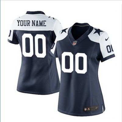 Women's Nike Dallas Cowboys Customized Limited Blue Thanksgiving Alternate NFL Jersey Women's Nike Dallas Cowboys Customized Limited Blue Thanksgiving Alternate NFL Jersey