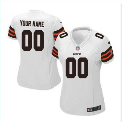 Women's Nike Cleveland Browns Customized Limited White NFL Jersey Women's Nike Cleveland Browns Customized Limited White NFL Jersey
