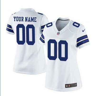 Women's Nike Dallas Cowboys Customized Elite White NFL Jersey Women's Nike Dallas Cowboys Customized Elite White NFL Jersey