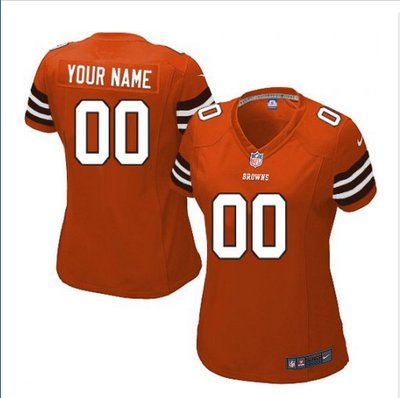 Women's Nike Cleveland Browns Customized Elite Orange Alternate NFL Jersey Women's Nike Cleveland Browns Customized Elite Orange Alternate NFL Jersey