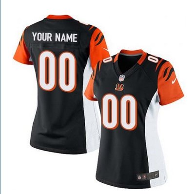 Women's Nike Cincinnati Bengals Customized Limited Black Team Color NFL Jersey Women's Nike Cincinnati Bengals Customized Limited Black Team Color NFL Jersey