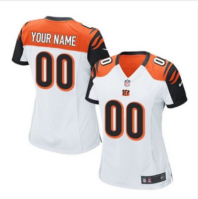 Women's Nike Cincinnati Bengals Customized Elite White NFL Jersey Women's Nike Cincinnati Bengals Customized Elite White NFL Jersey