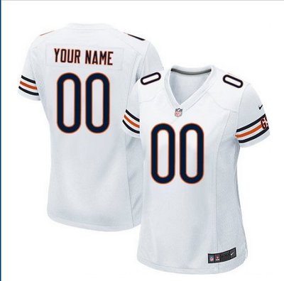 Women's Nike Chicago Bears Customized Limited White NFL Jersey Women's Nike Chicago Bears Customized Limited White NFL Jersey