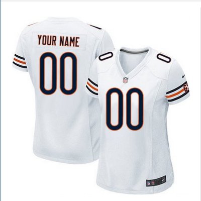Women's Nike Chicago Bears Customized Elite White NFL Jersey Women's Nike Chicago Bears Customized Elite White NFL Jersey