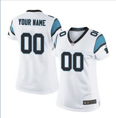 Women's Nike Carolina Panthers Customized Elite White NFL Jersey Women's Nike Carolina Panthers Customized Elite White NFL Jersey