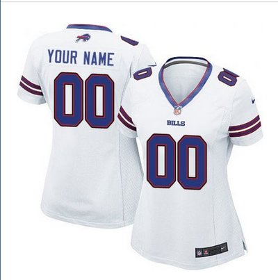 Women's Nike Buffalo Bills Customized Elite White NFL Jersey Women's Nike Buffalo Bills Customized Elite White NFL Jersey