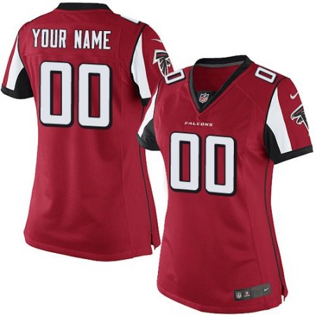 Women's Nike Atlanta Falcons Customized Limited Red Team Color NFL Jersey Women's Nike Atlanta Falcons Customized Limited Red Team Color NFL Jersey