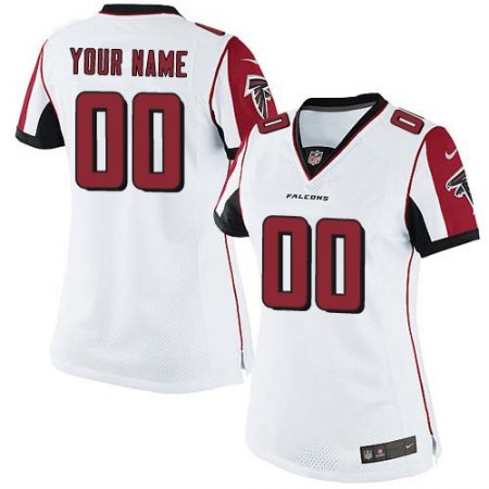 Women's Nike Atlanta Falcons Customized Elite White NFL Jersey Women's Nike Atlanta Falcons Customized Elite White NFL Jersey