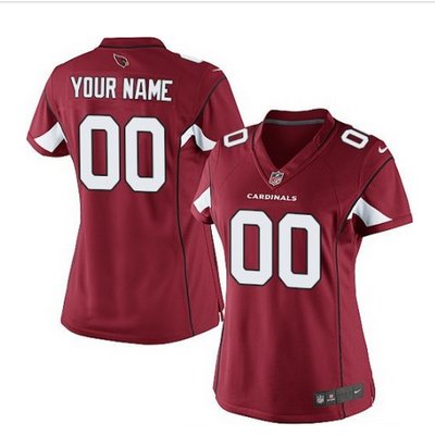 Women's Nike Arizona Cardinals Customized Limited Red Team Color NFL Jersey